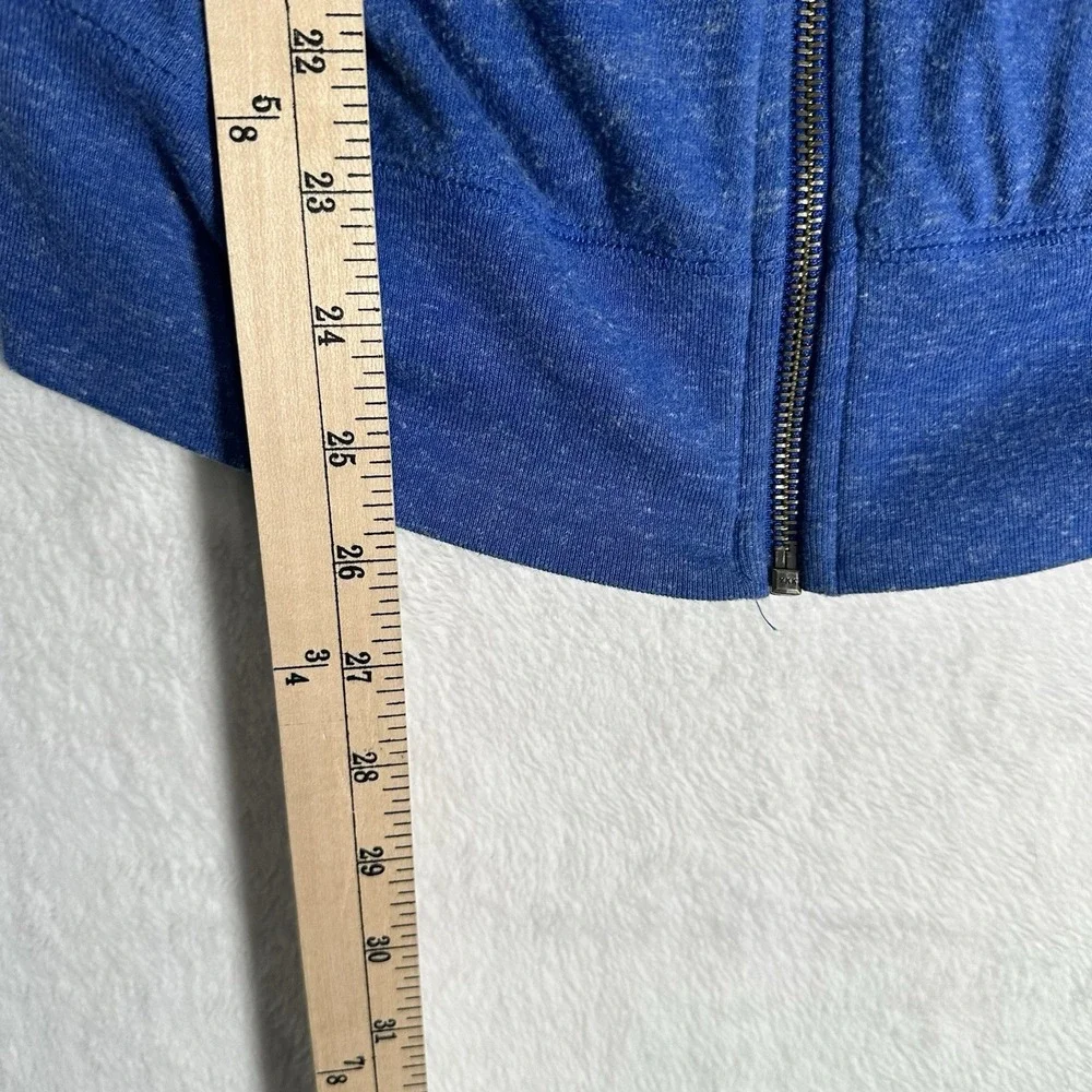 Nike Zip Up Hoodie Sweater Womens XS Blue Heathered Organic Blend Gym Sporty